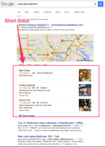 An example of Local SEO Short Stack