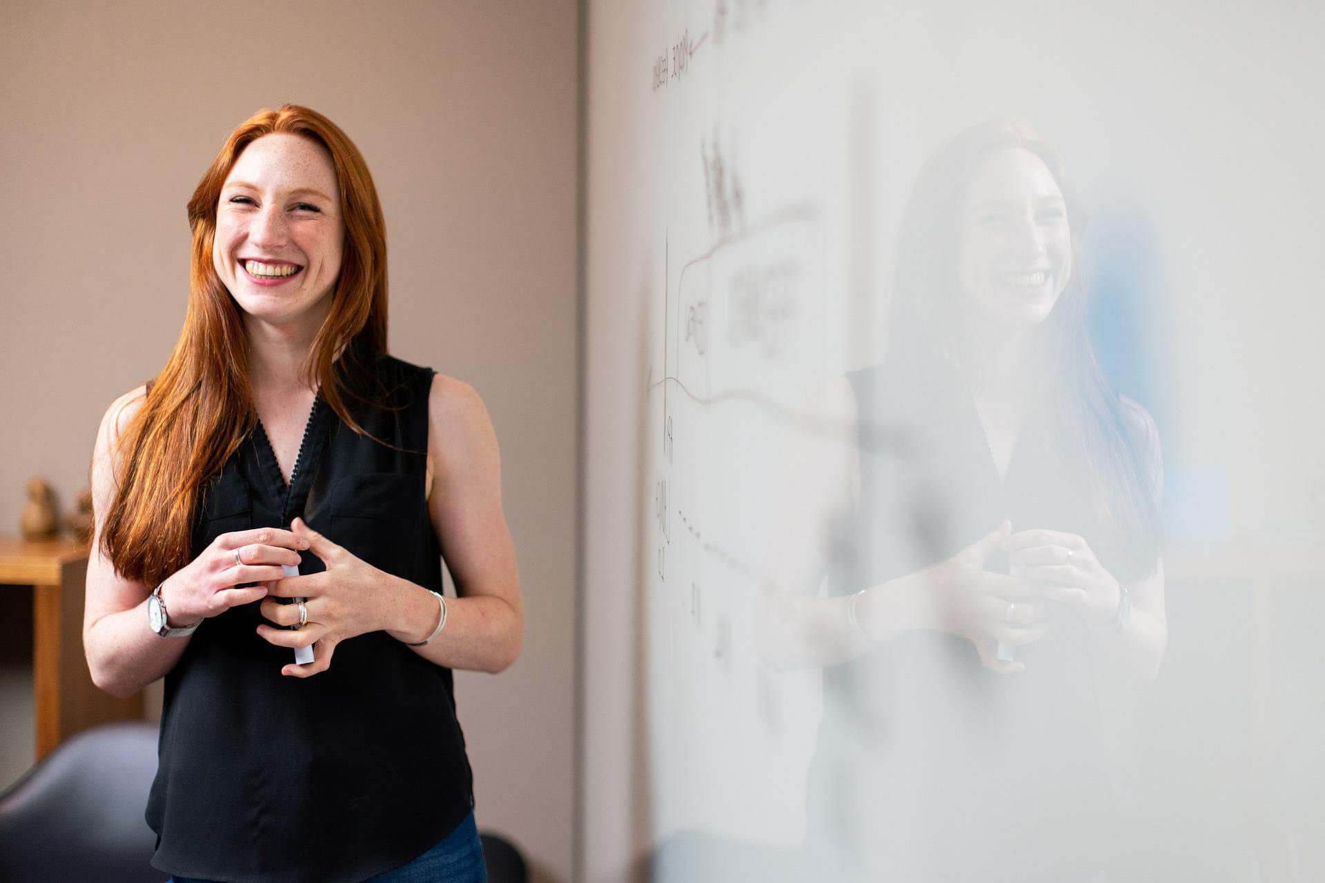 Elise at the Whiteboard